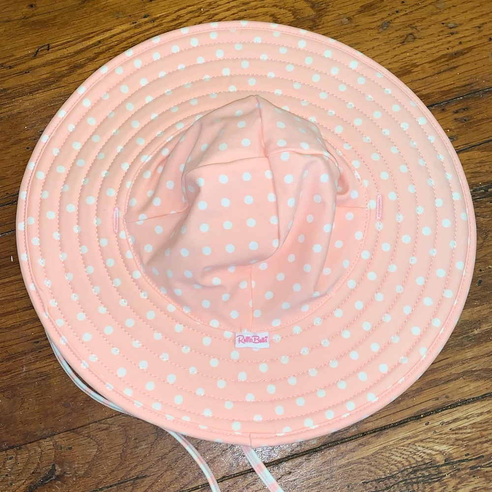 Ruffle Butts Pink Polka Dot Kids Hat